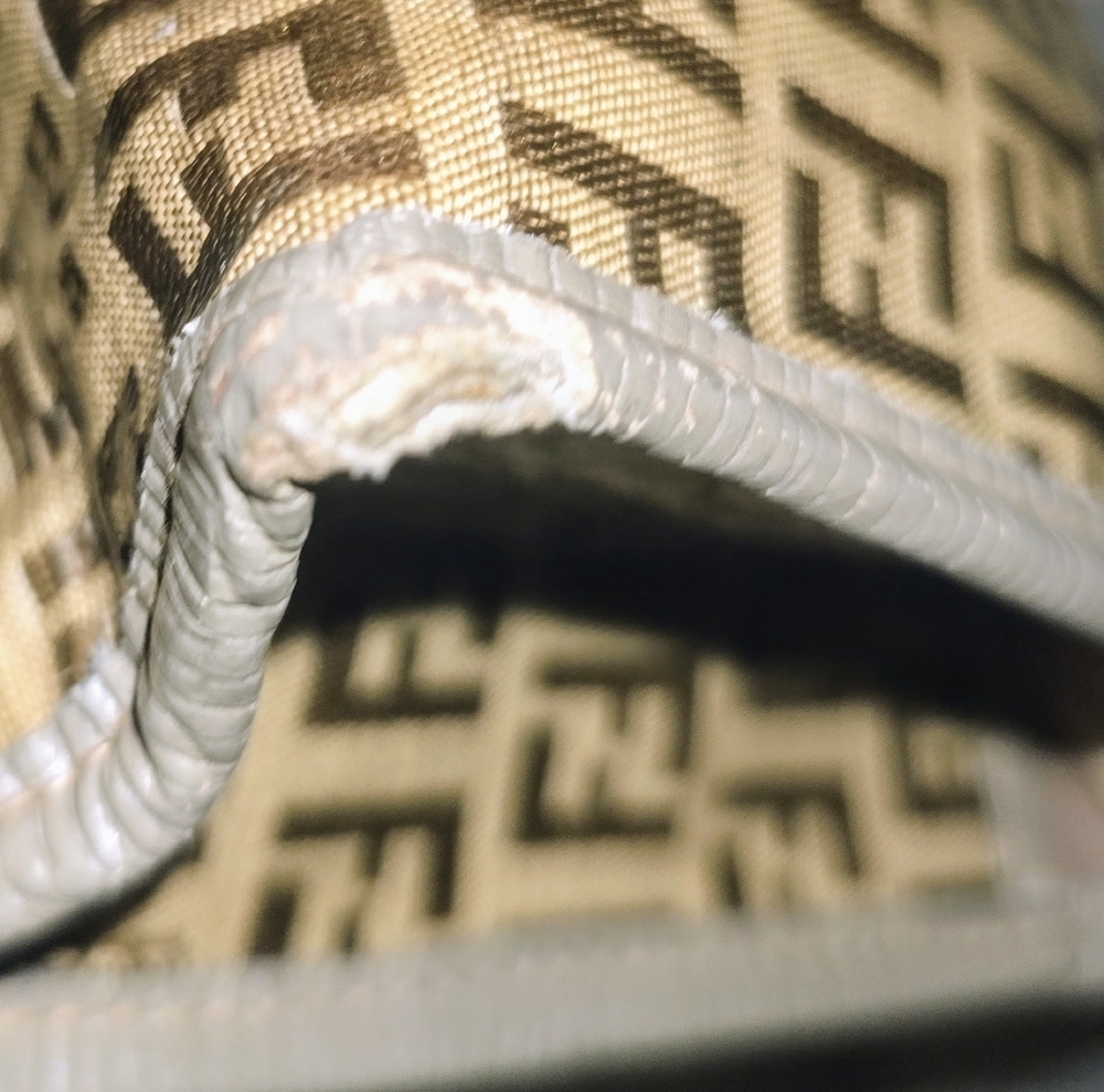 1980s Vintage Fendi Brown and Tan Monogram Clutch In Overall Great Condition - Picture 7 of 11